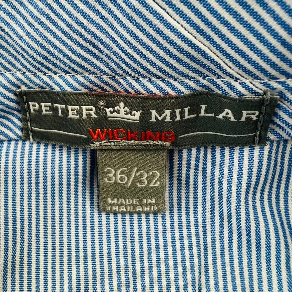 Peter MIllar Wicking Gray Flat Front Polyester Golf‎ Pants Mens Size 36X32